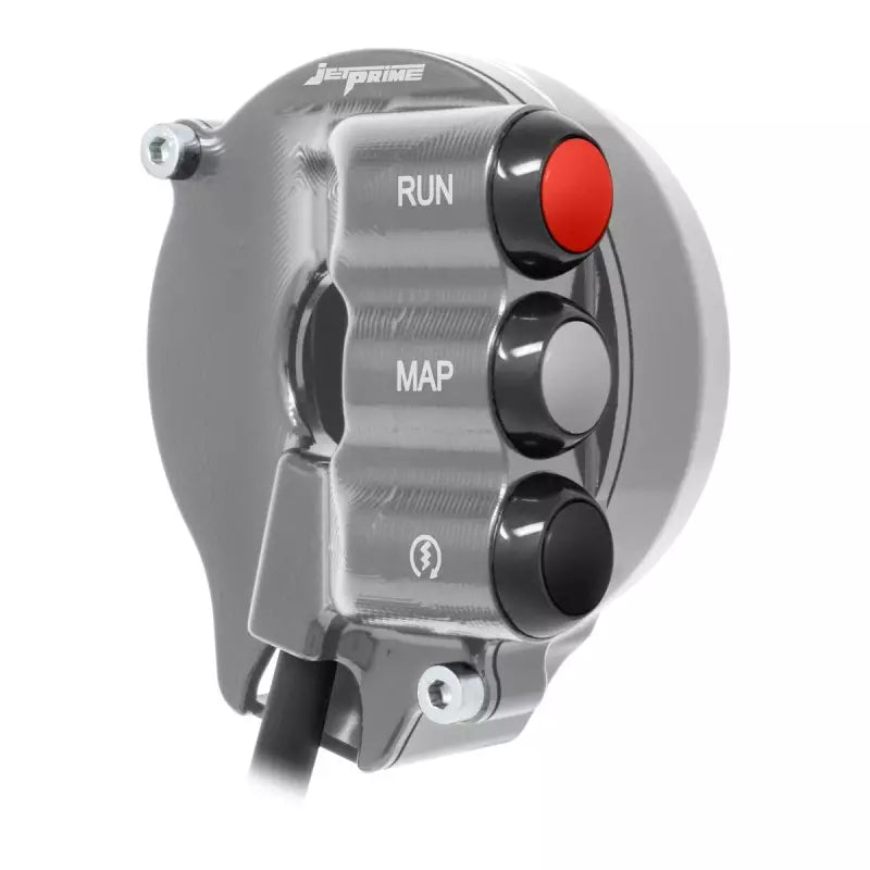 Jetprime - Throttle control with integrated button panel for Aprilia RSV4 (Titanium)(JP ACC 660 RV T)